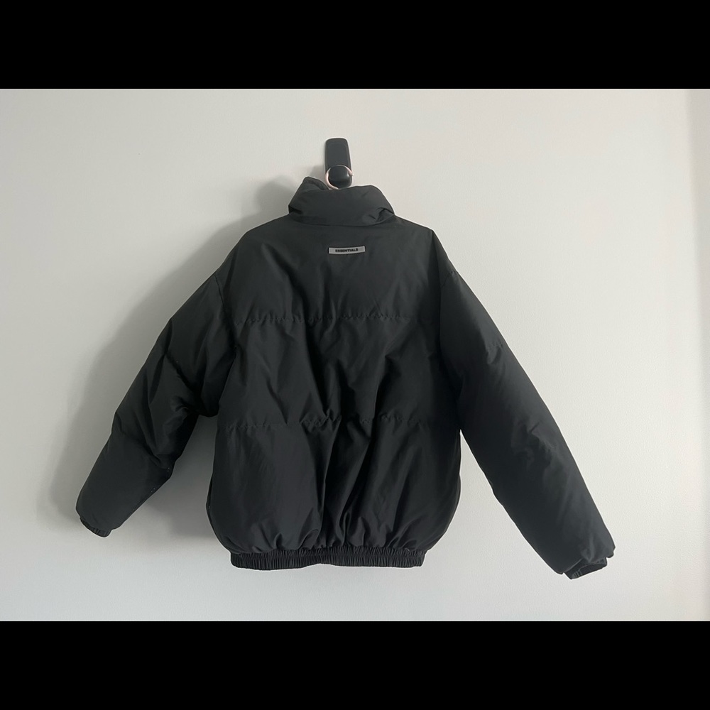 FOG ESSENTIALS BLACK NYLON PUFFER